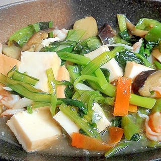 ゆず胡椒の香りの野菜たっぷり白い麻婆豆腐